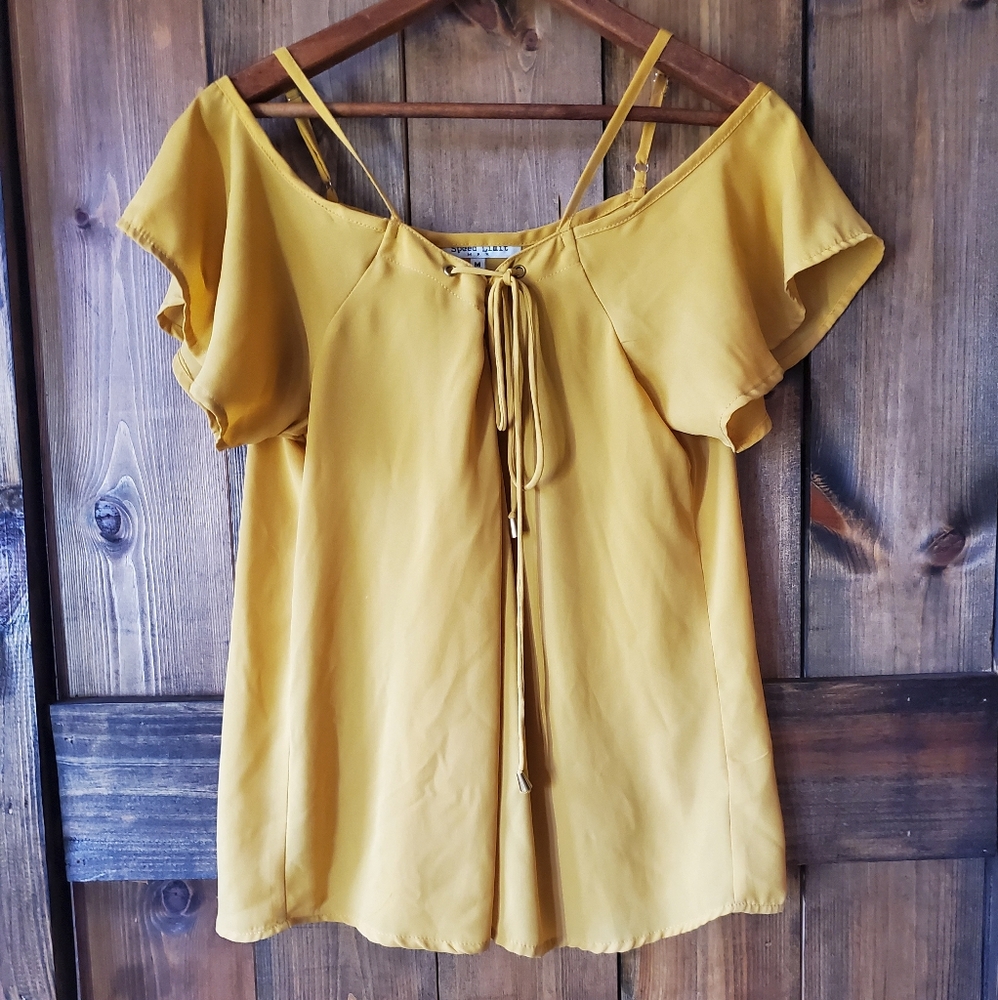 Speed Limit Women's Yellow Shirt Medium